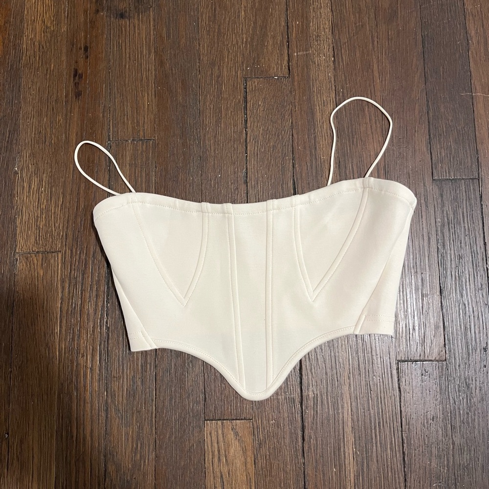 Cream Bustier Top